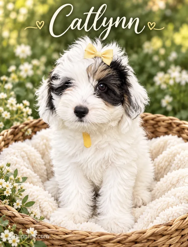 Catlynn Yellow – Miniature Bernedoodle, Miniature Goldendoodle puppy for sale in Spring Hill, FL