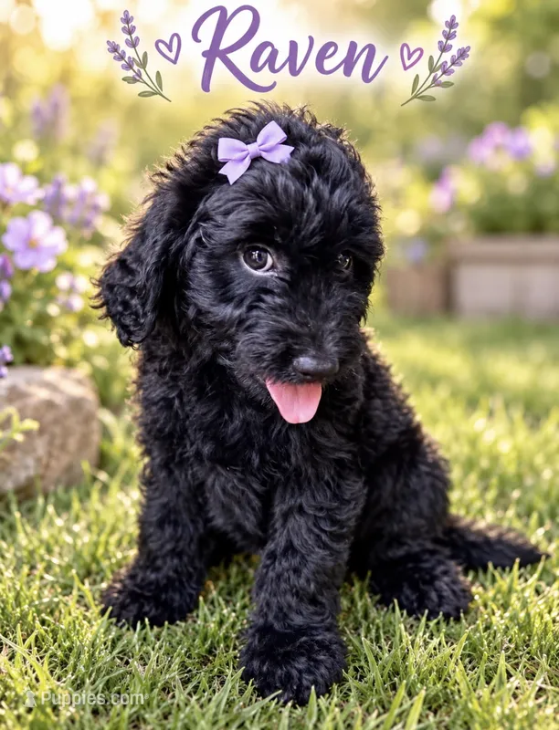 Raven  – Miniature Bernedoodle, Miniature Aussiedoodle puppy for sale in Spring Hill, FL