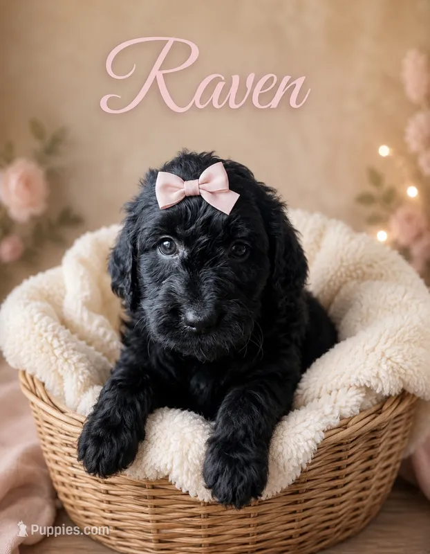 Raven  – Miniature Bernedoodle, Miniature Aussiedoodle puppy for sale in Spring Hill, FL
