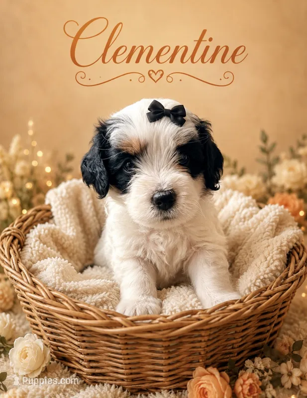 Clementine (black)  – Miniature Bernedoodle, Miniature Goldendoodle puppy for sale in Spring Hill, FL