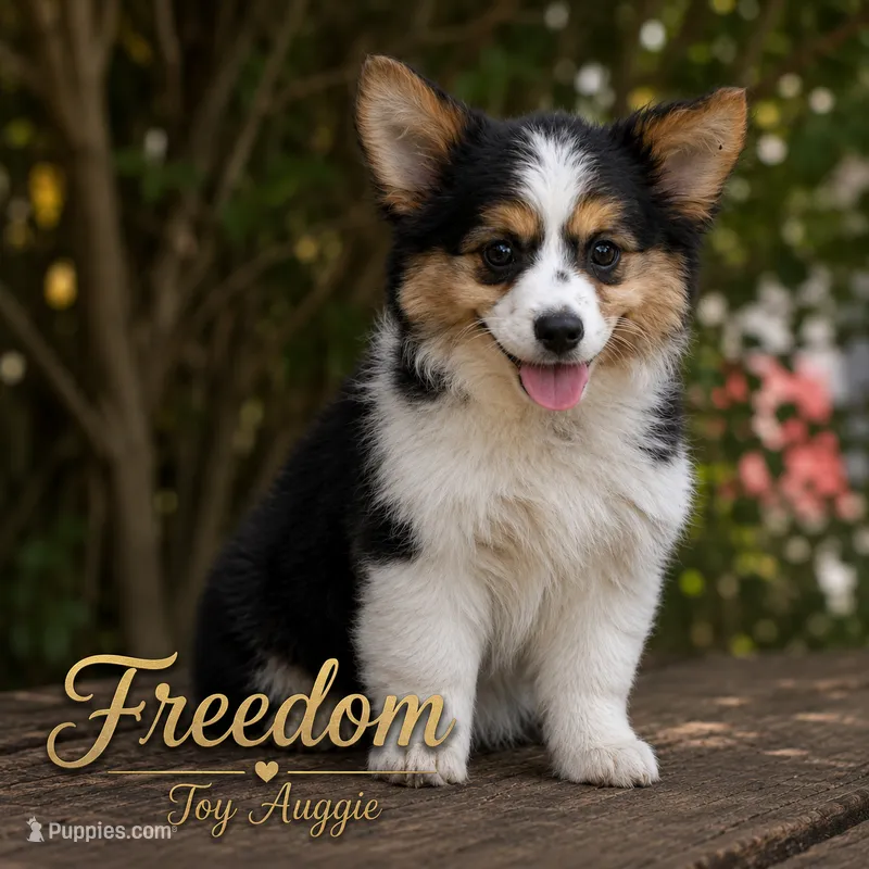 Freedom - Fluffy Toy Auggie – Pembroke Welsh Corgi, Toy Australian Shepherd puppy for sale in Harper, TX