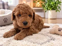 Blue puppy, a male Miniature Goldendoodle for sale in Fairfield, CA – 4 of 4