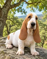 AKC Neville, a female Basset Hound for sale in Fredericksburg, TX – 1 of 5