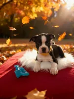 Puppy #7 yellow collar , a male Boston Terrier for sale in Naugatuck, CT – 1 of 4