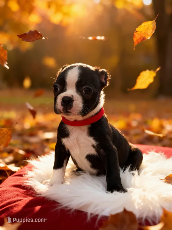 Puppy #1 red collar  – Boston Terrier puppy for sale in Naugatuck, CT