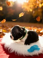 Puppy #9 dark green collar , a male Boston Terrier for sale in Naugatuck, CT – 3 of 5