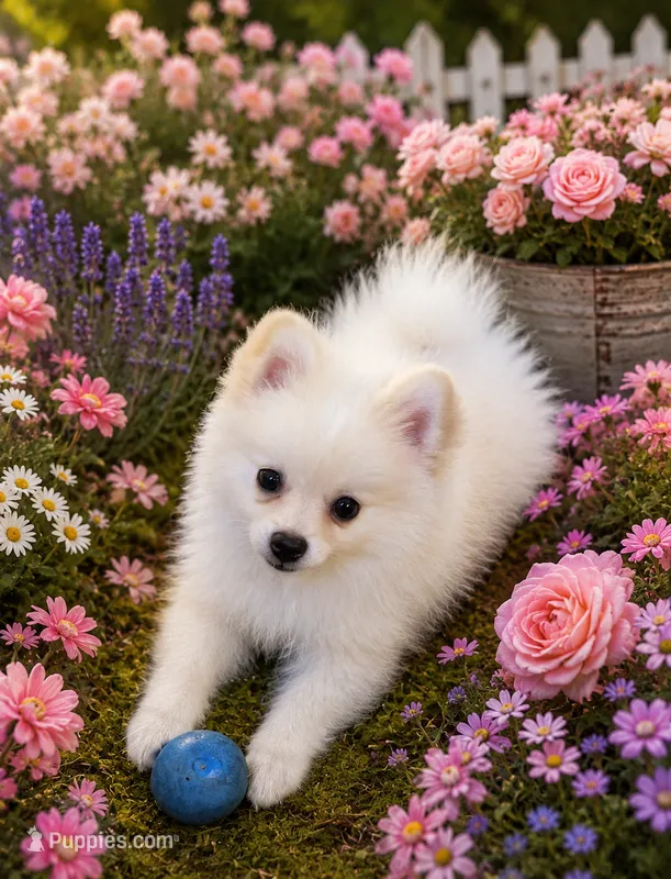 Manda’s white Parti reduced  – Pomeranian puppy for sale in Boling, TX