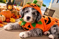 Pebbles, a female Old English Sheepdog and Bernedoodle for sale in Sheridan, CA – 1 of 8