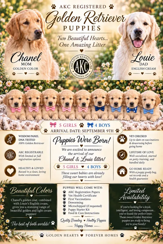 English Cream Male 1 – English Cream Golden Retriever puppy for sale in Greenville, SC