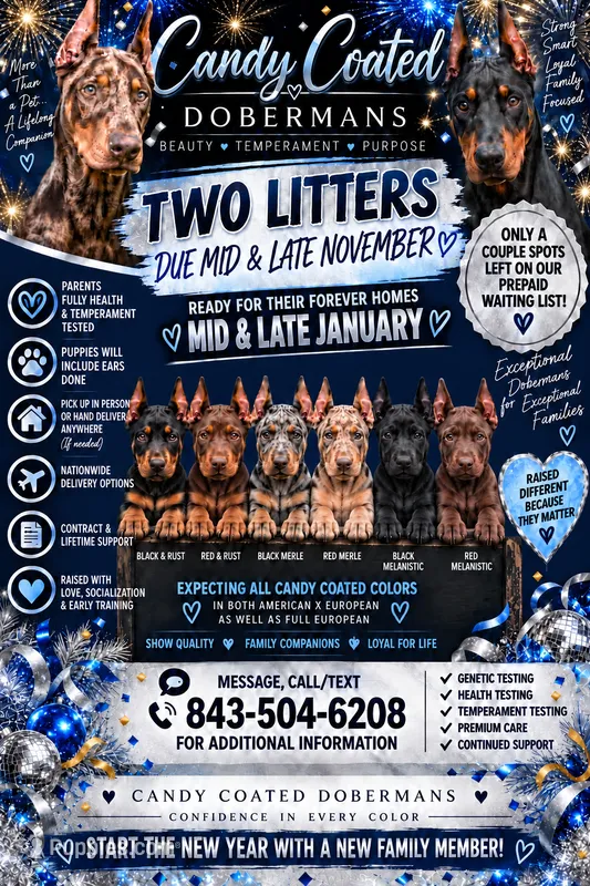 Future litter due in November and ready to go home in January  – Doberman Pinscher puppy for sale in Conway, SC