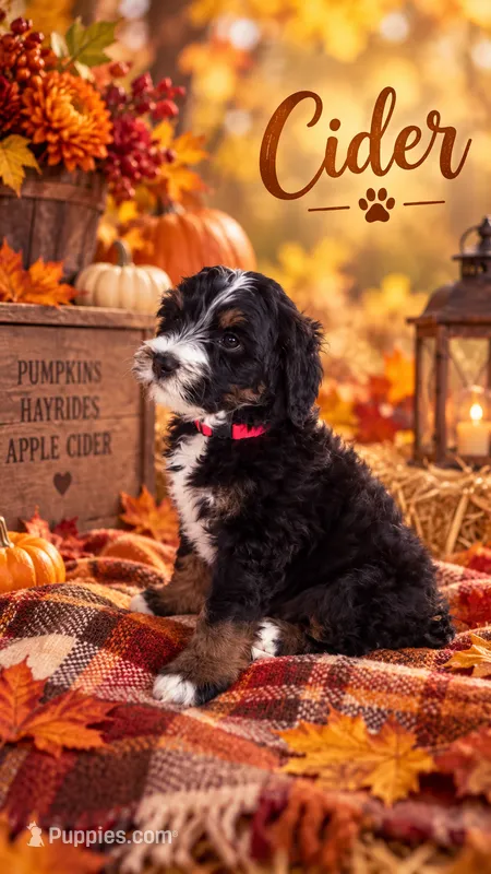 Cider – Miniature Bernedoodle puppy for sale in Lakeside, CA