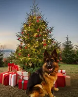 green collar, a male German Shepherd Dog for sale in Chrisney, IN – Photo 3 of 3