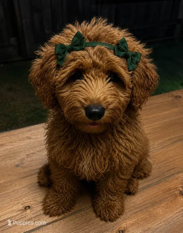 Dark Green Girl  – Goldendoodle puppy for sale in Houston, TX