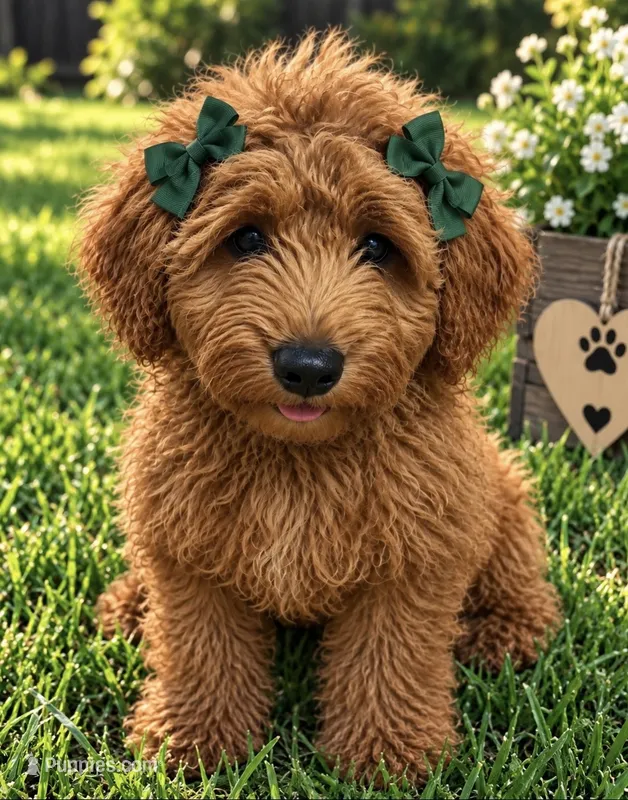 Dark Green Girl  – Goldendoodle puppy for sale in Houston, TX