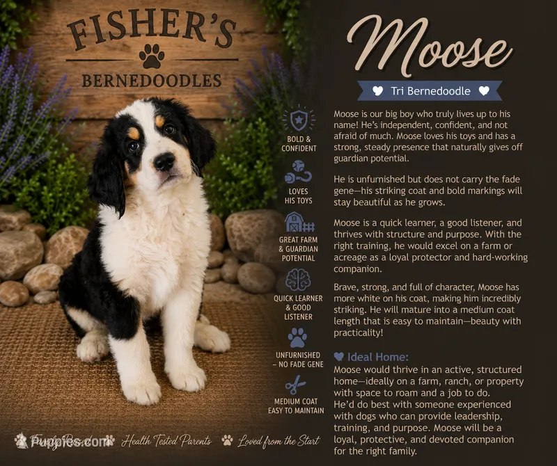 Moose – Bernedoodle puppy for sale in Pueblo West, CO