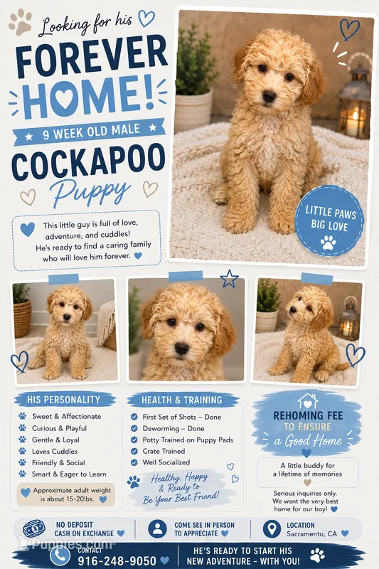 Buddy – Cockapoo puppy for sale in Sacramento, CA