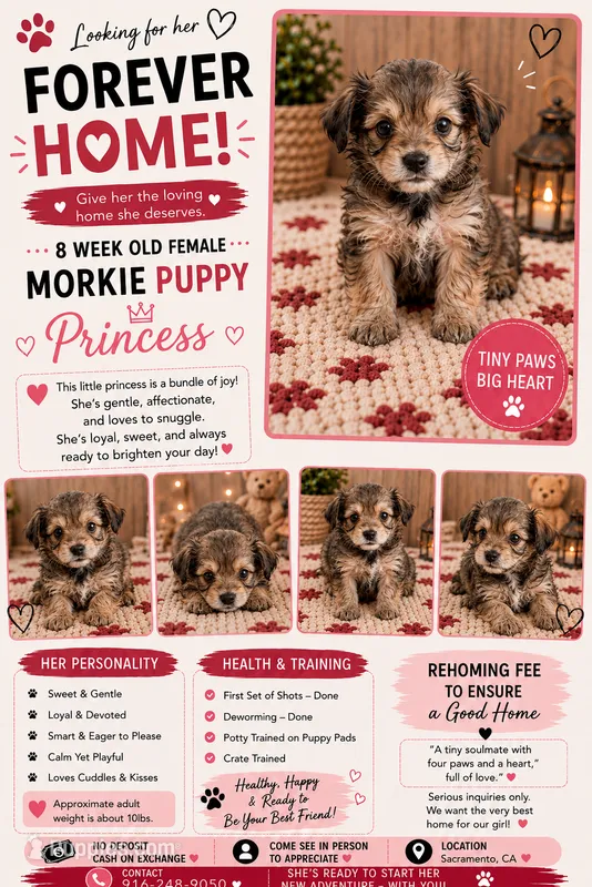 Princess  – Morkie puppy for sale in Sacramento, CA