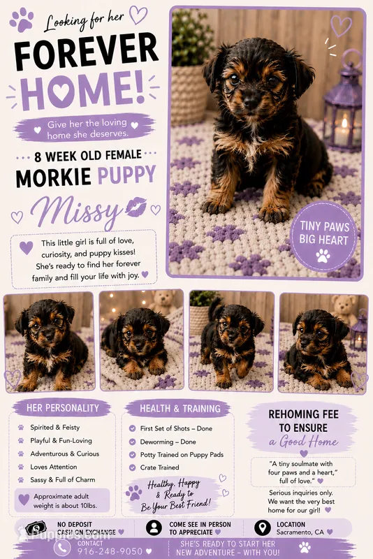 Missy 💋  – Morkie puppy for sale in Sacramento, CA