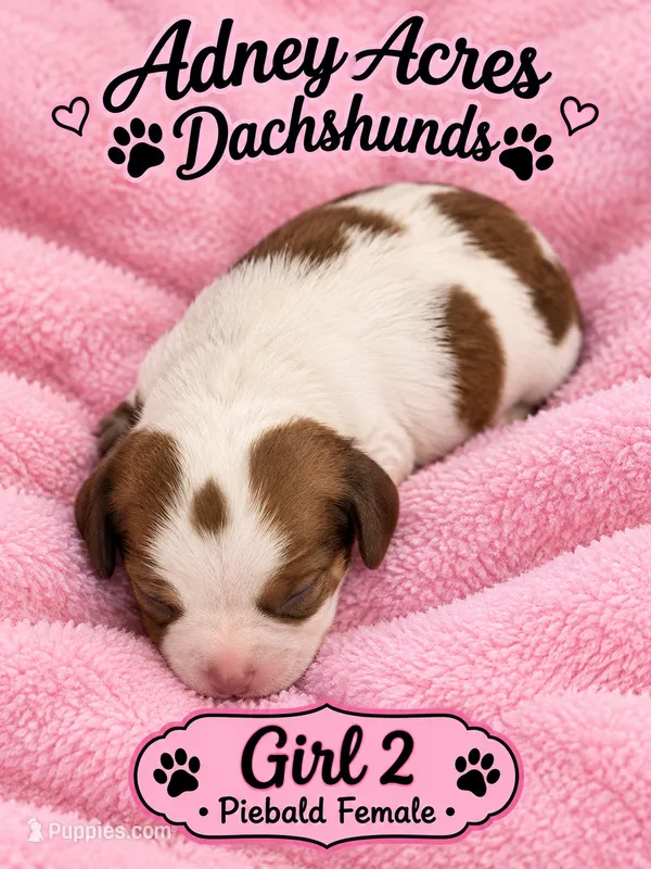 Girl 3- piebald – Dachshund puppy for sale in Coweta, OK