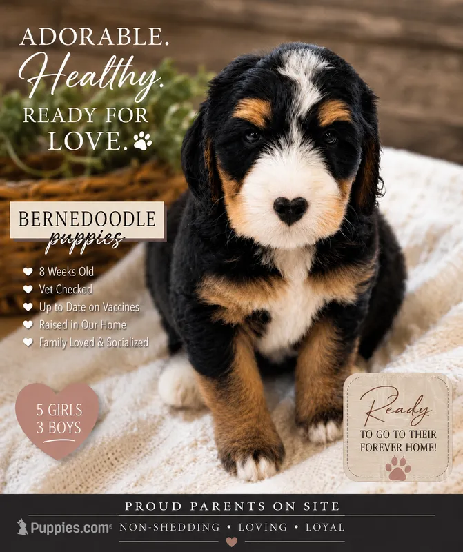 Jamie – Bernedoodle puppy for sale in Kennedy, NY