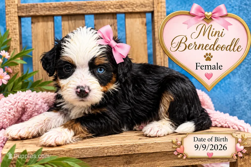 Bailey  – Miniature Bernedoodle puppy for sale in Ocala, FL