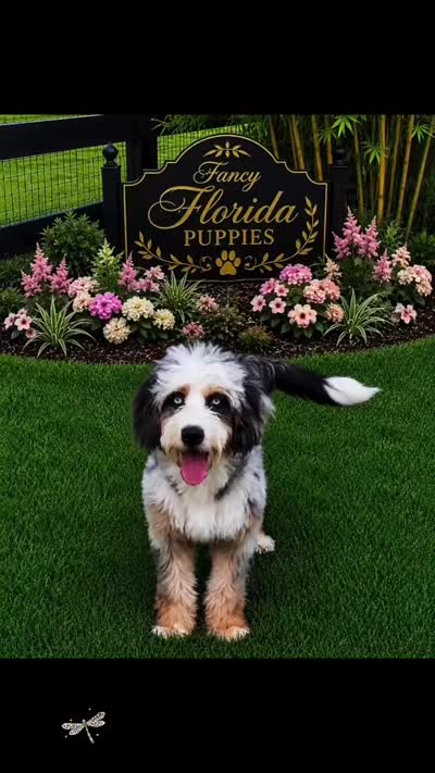 Electric , a female Miniature Bernedoodle for sale in Ocala, FL – 6 of 6