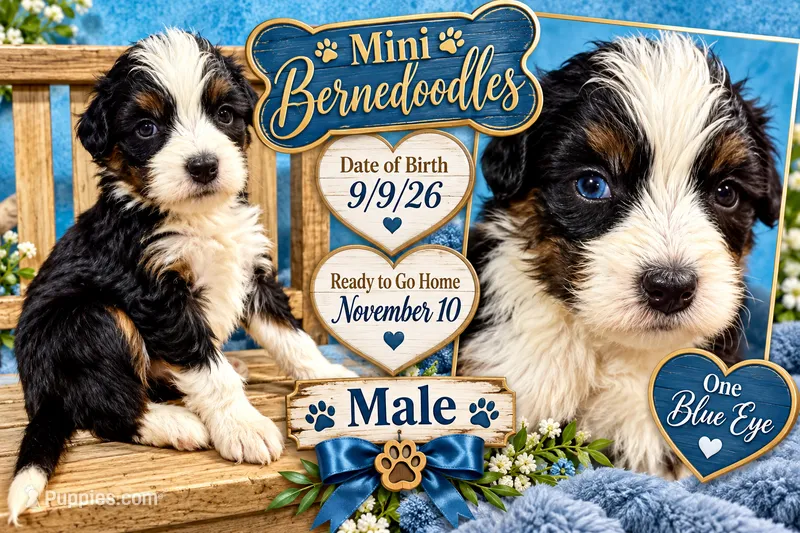 Blue – Miniature Bernedoodle puppy for sale in Ocala, FL