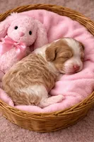 Micro mini Little Bunny, a female Miniature Bernedoodle for sale in Ocala, FL – Photo 2 of 2