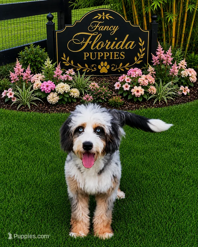 Electric  – Miniature Bernedoodle puppy for sale in Ocala, FL