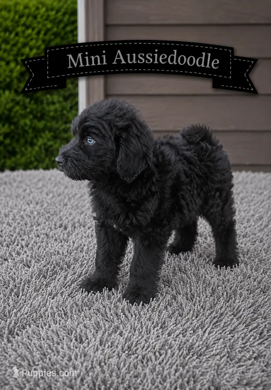 Black Male – Miniature Aussiedoodle puppy for sale in Blue Ridge, GA