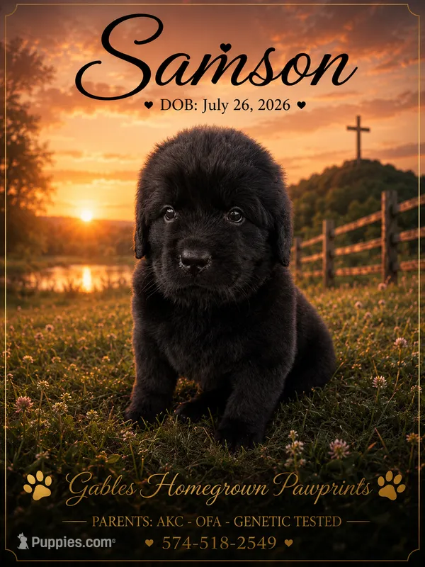 Samson  – Newfoundland puppy for sale in North Manchester, IN