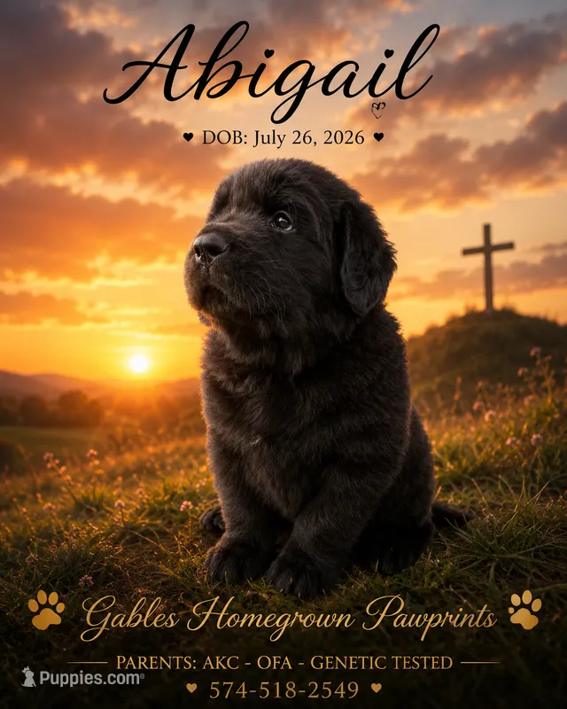 Abigail – Newfoundland puppy for sale in North Manchester, IN