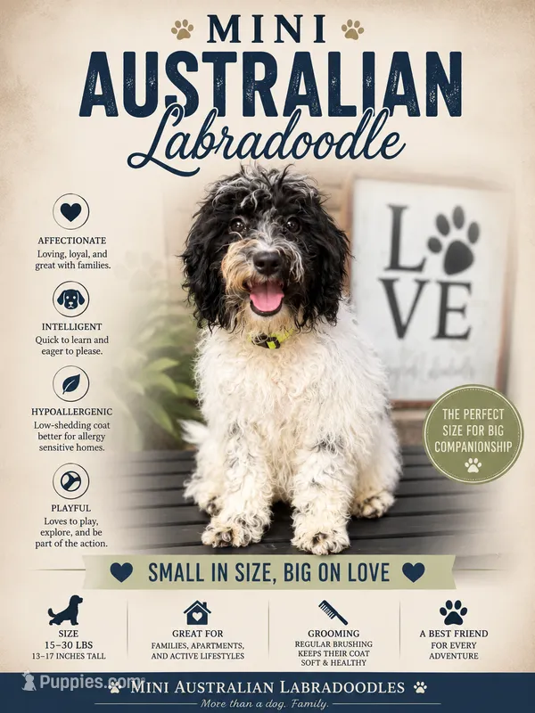 Black/white  – Miniature Labradoodle puppy for sale in Lagro, IN