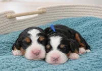 Louie - blue collar boy, a male Miniature Bernedoodle for sale in Medway, MA – Photo 2 of 10