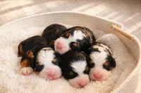 Chanel - purple collar girl , a female Miniature Bernedoodle for sale in Medway, MA – Photo 5 of 9