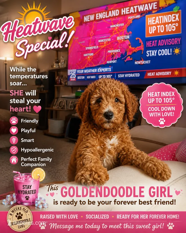 Teddy Bear Face – Goldendoodle puppy for sale in Fall River, MA