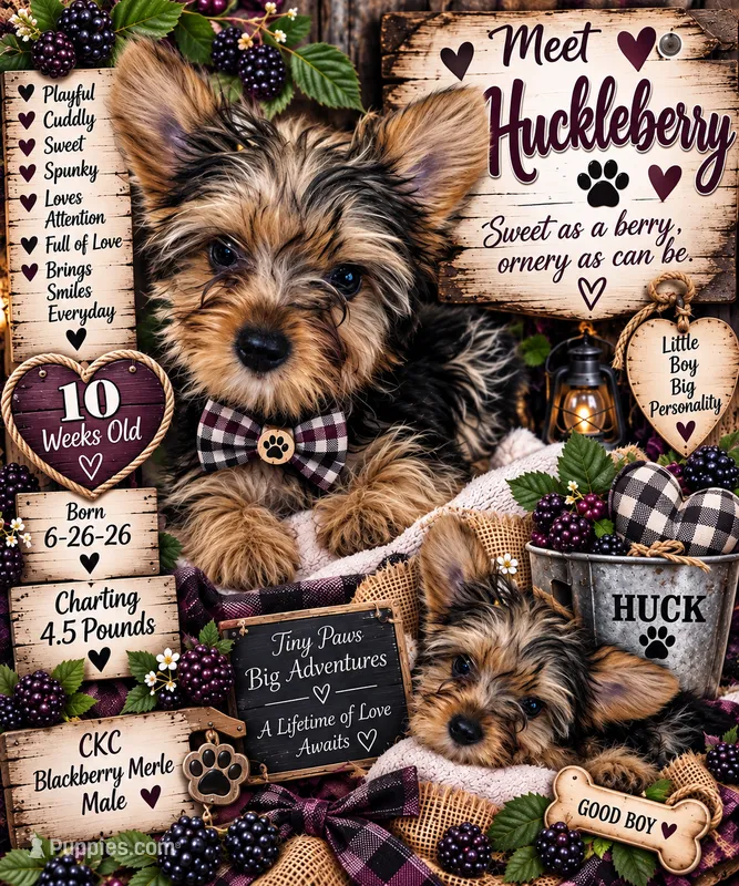 Huckleberry – Yorkshire Terrier puppy for sale in Keller, TX