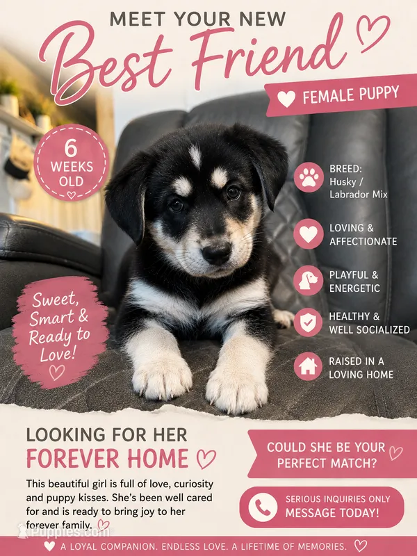 Millie – Siberian Husky, Labrador Retriever puppy for sale in Frederica, DE