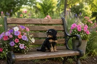Bonnie, a female Miniature Bernedoodle and Golden Mountain Doodle for sale in Farwell, MI – 2 of 4