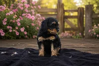 Bonnie, a female Miniature Bernedoodle and Golden Mountain Doodle for sale in Farwell, MI – 3 of 4