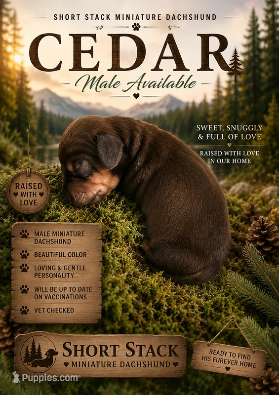 Cedar – Miniature Dachshund puppy for sale in San Tan Valley, AZ
