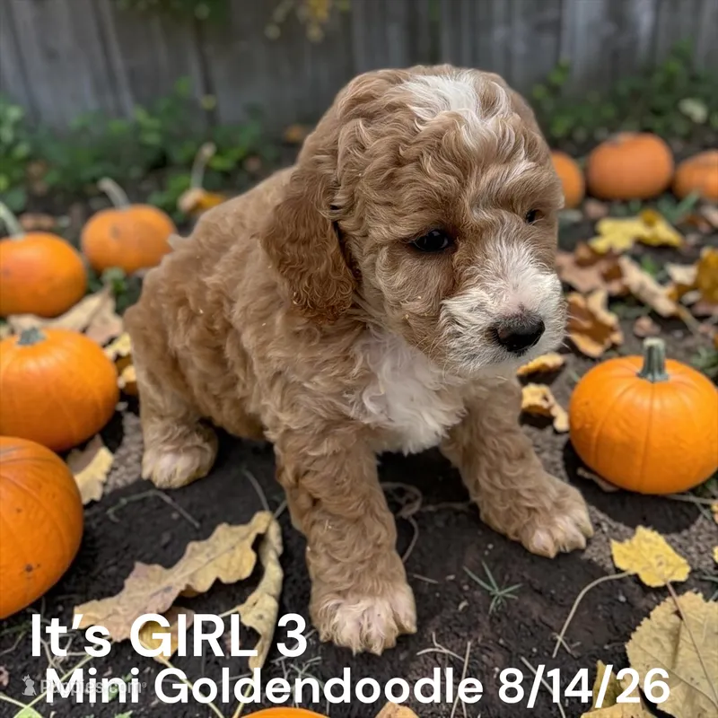 Girl 3 – Miniature Goldendoodle puppy for sale in Montpelier, OH