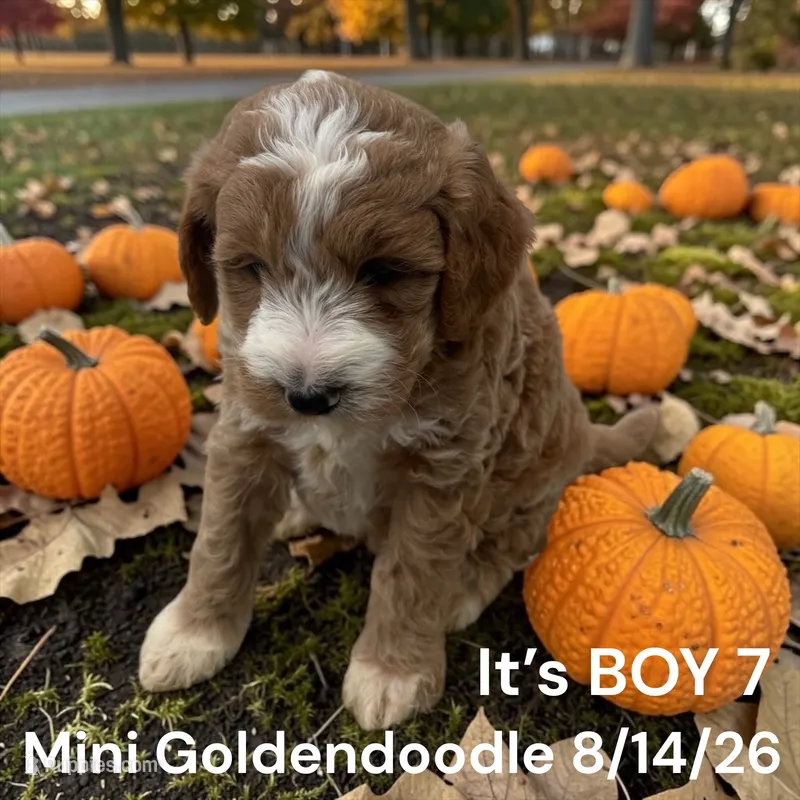 Boy 7 – Miniature Goldendoodle puppy for sale in Montpelier, OH