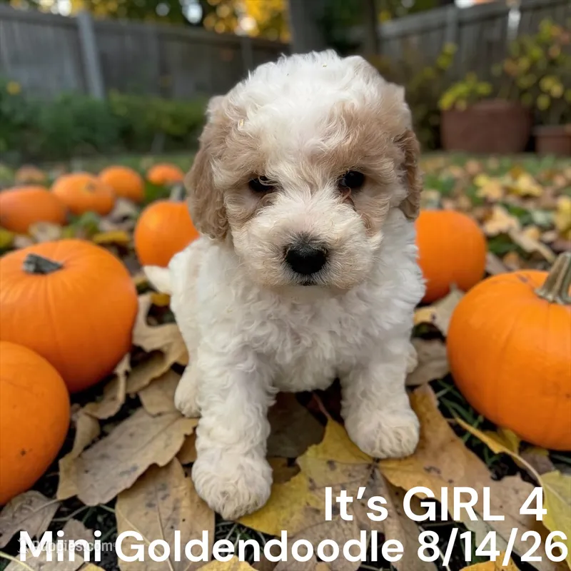 Girl 4 – Miniature Goldendoodle puppy for sale in Montpelier, OH