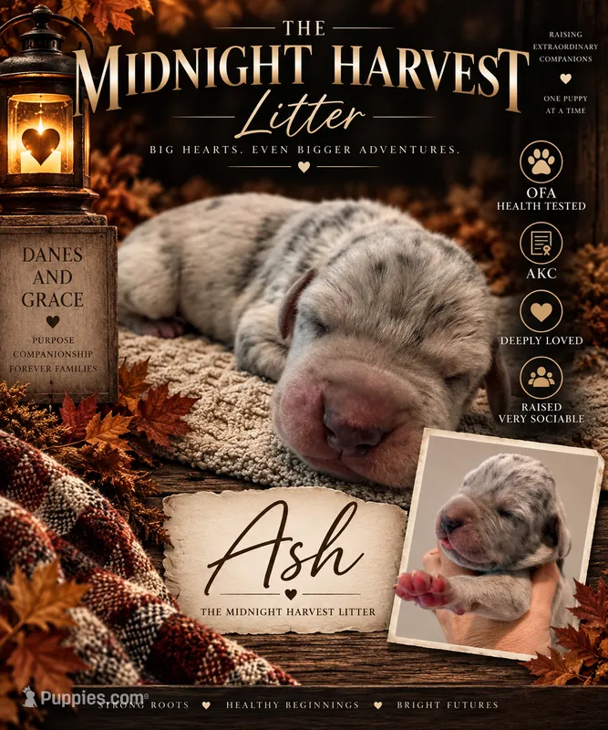 Ash – Great Dane puppy for sale in Hallettsville, TX