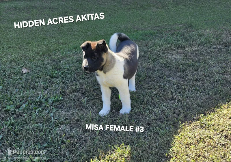 MISA FEMALE #3 – Akita puppy for sale in Mountain Grove, MO