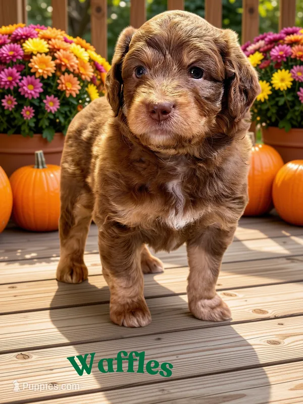Waffles – Aussiedoodle, Miniature Aussiedoodle puppy for sale in Ellenburg Depot, NY