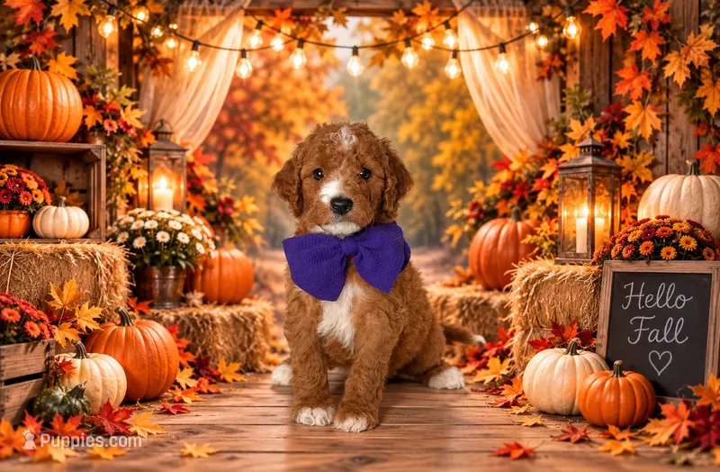 Morticia - F1b Mini – Miniature Goldendoodle puppy for sale in Austin, TX