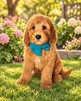 Mollie - F1b Medium, a female Goldendoodle and Miniature Goldendoodle for sale in Austin, TX – 1 of 1