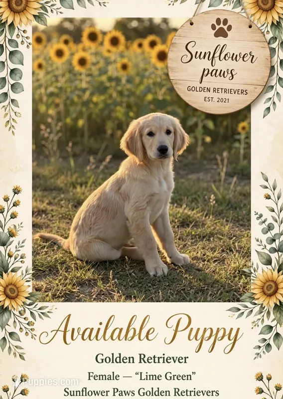 AKC Lime green (OFA & genetic)  – Golden Retriever puppy for sale in Chino, CA
